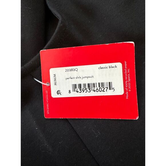 SPANX NWT Perfect Sleeveless Jumpsuit in Black Size M Petite - Picture 6 of 6